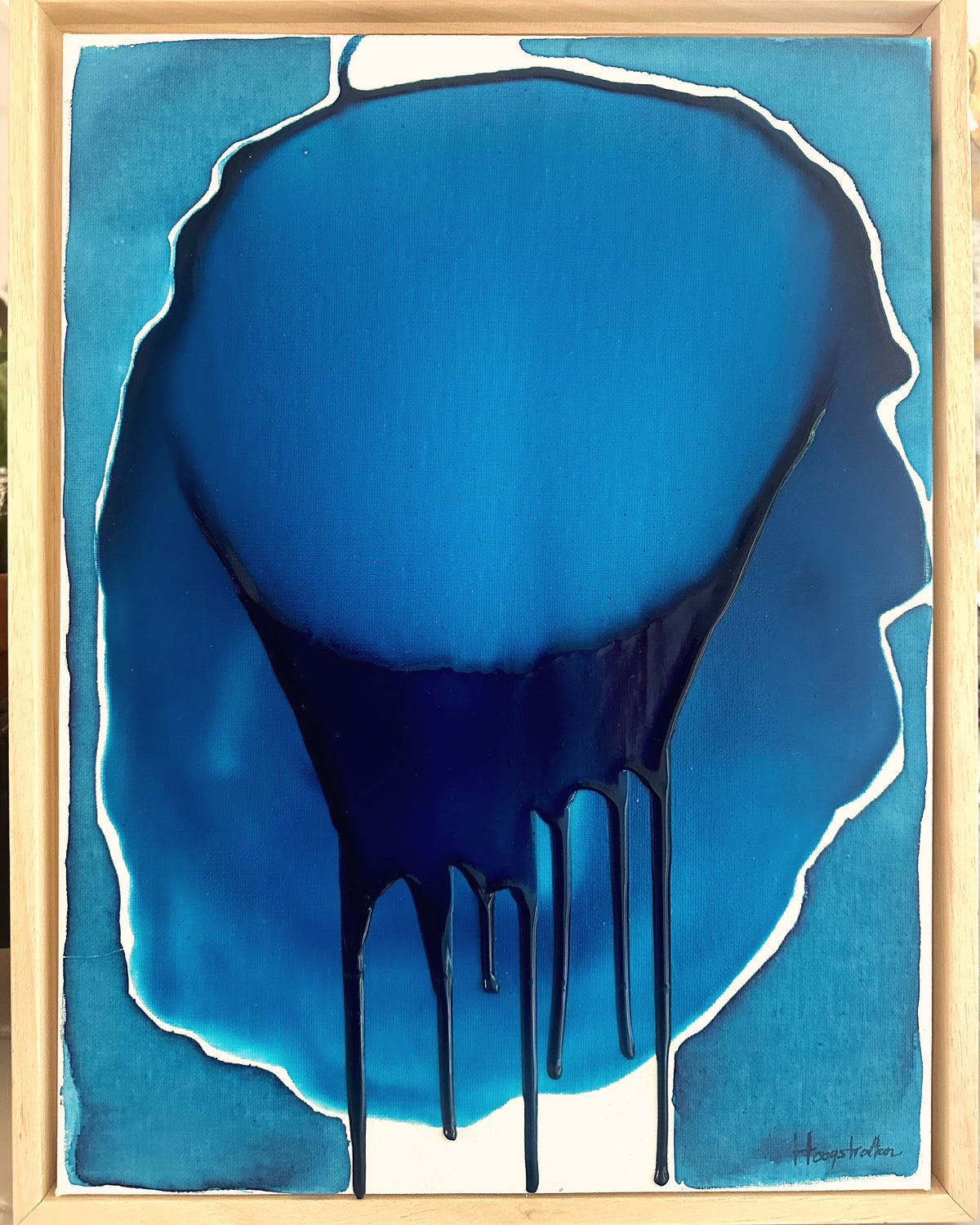 Abstract schilderij verloop drip