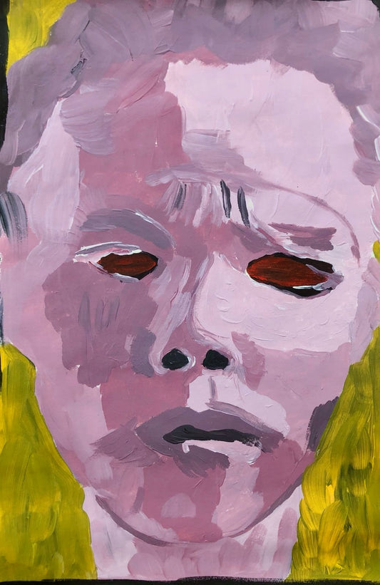 Abstract_Portret_Acryl_paars